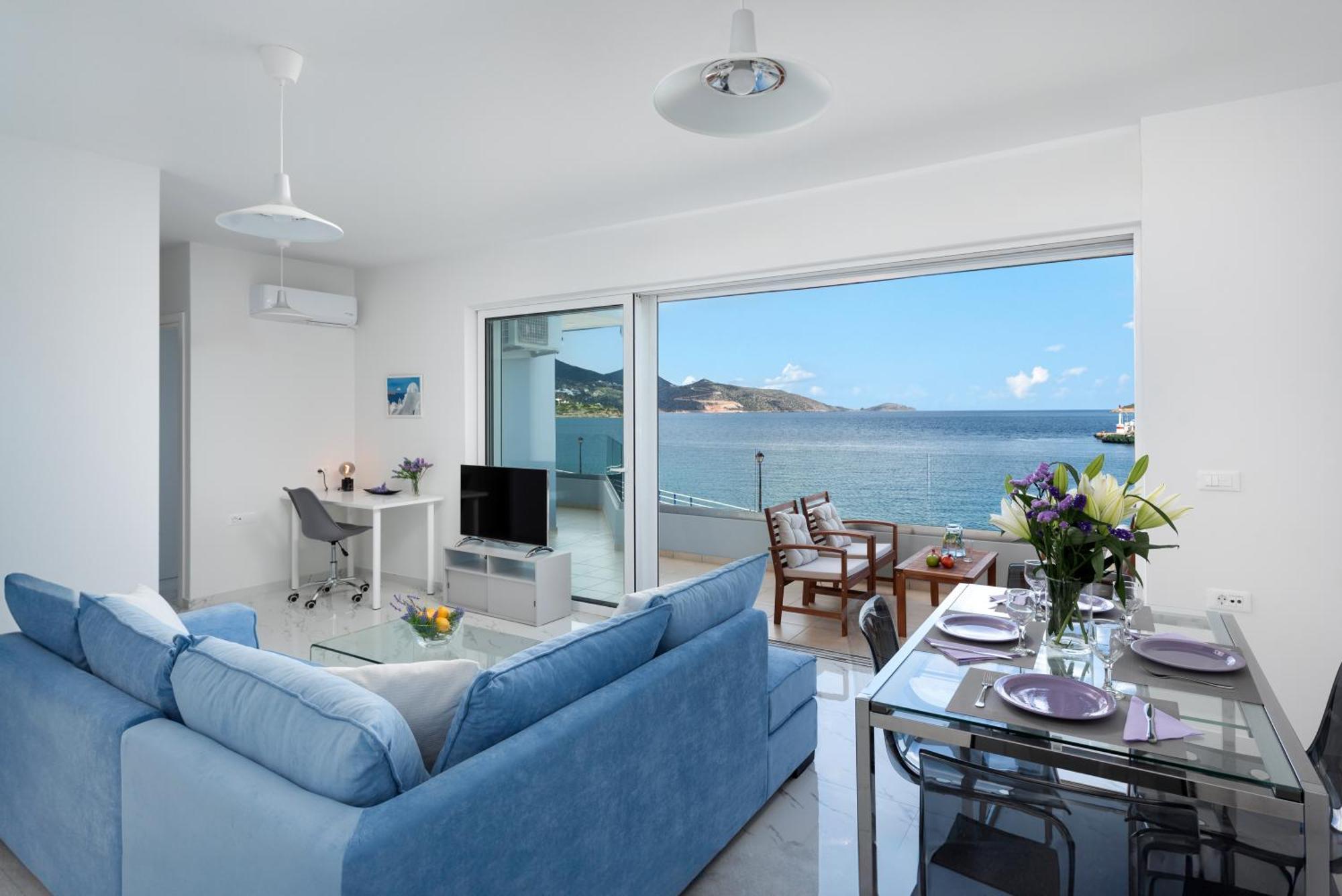 Sea View Bliss 2Br Agios Getaway Daire Ayos Nikolaos Dış mekan fotoğraf